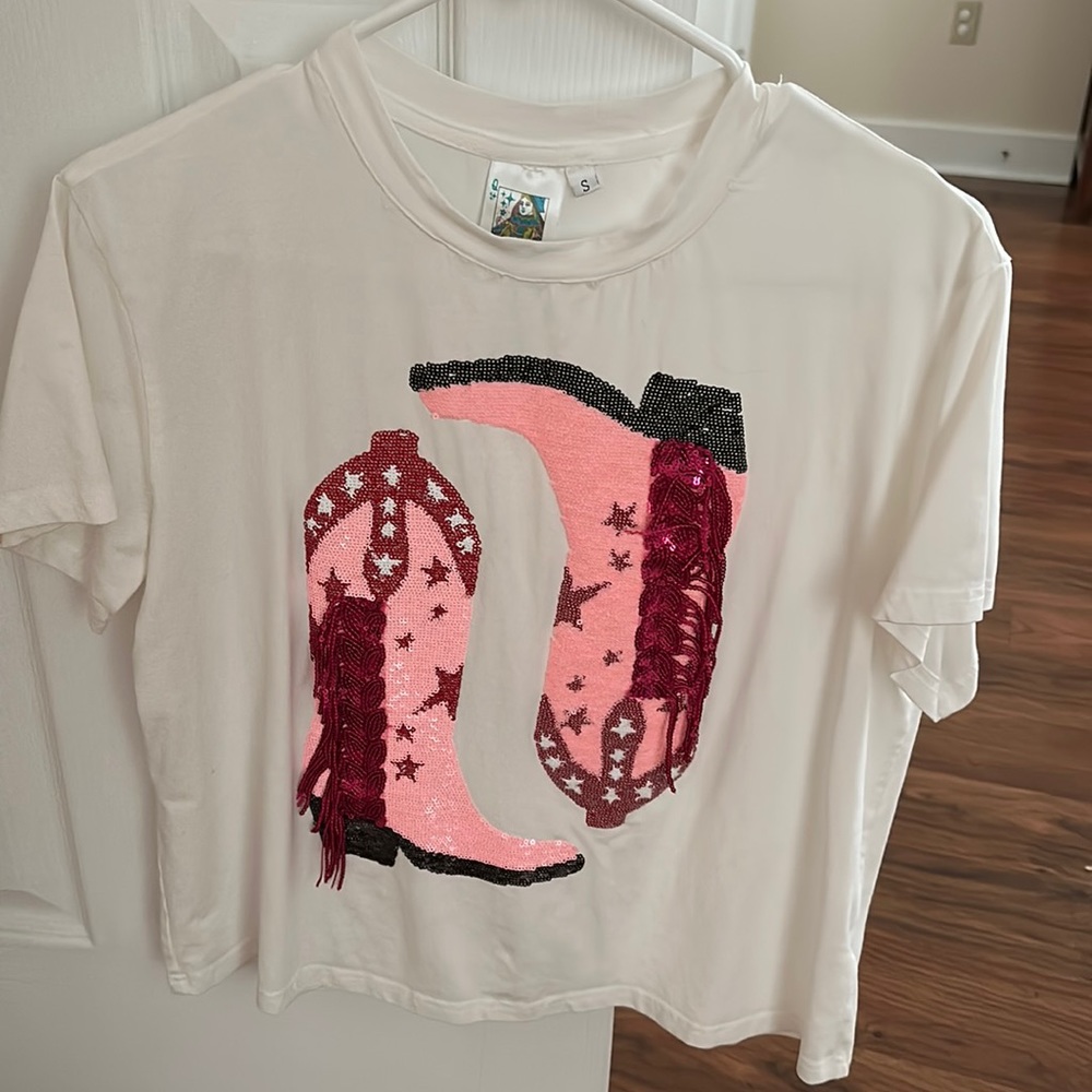 Queen of Sparkles cowboy boot top